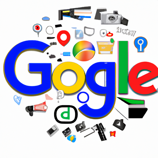 איור של הלוגו של גוגל עם אייקוני פרסום שונים המקיפים אותו